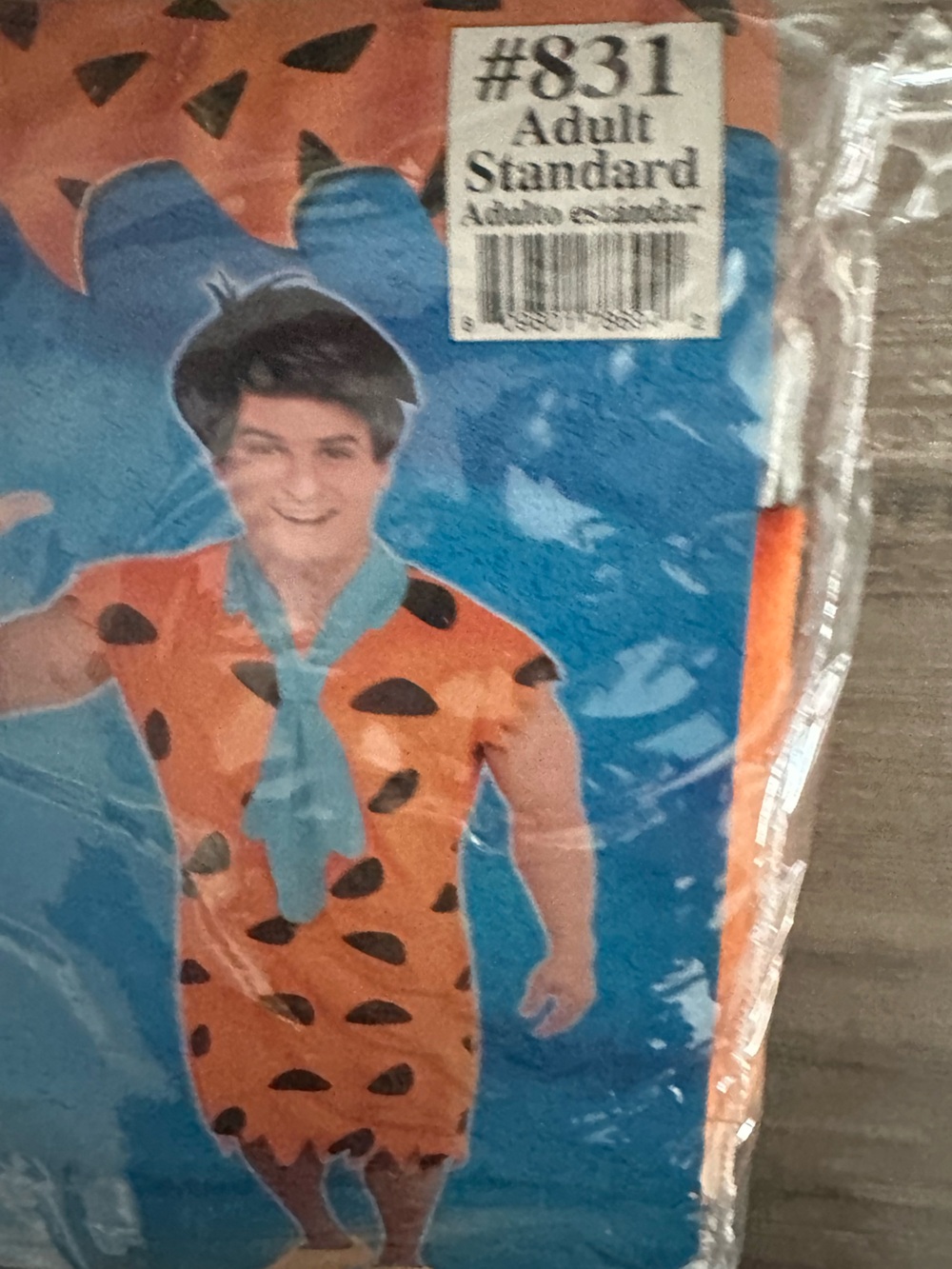 5 Piece Adult Fred Flintstone Costume - Picture 3 of 11